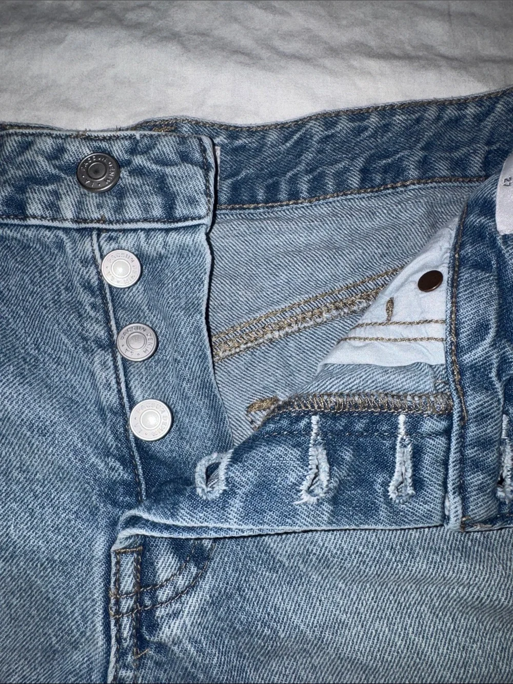 PacSun High Rise Festival Denim Cutoff Shorts Button Fly Size 27